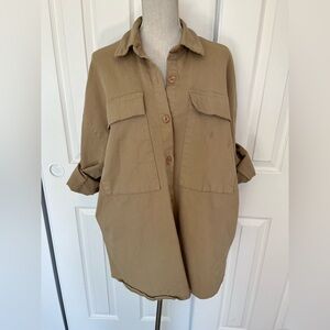 OAK + FORT Beige Barn Jacket